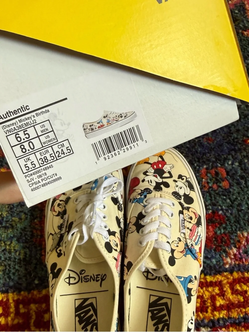 Rare Vans x Mickeys 90th birthday authentics Disney - Picture 12 of 13